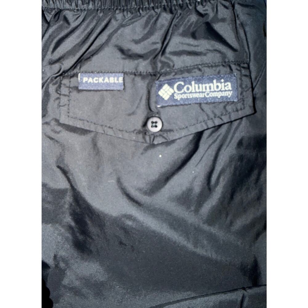 Columbia Men's Packable Rain‎ Pants Black Elastic Waist Adjustable Cuffs M - Picture 5 of 6